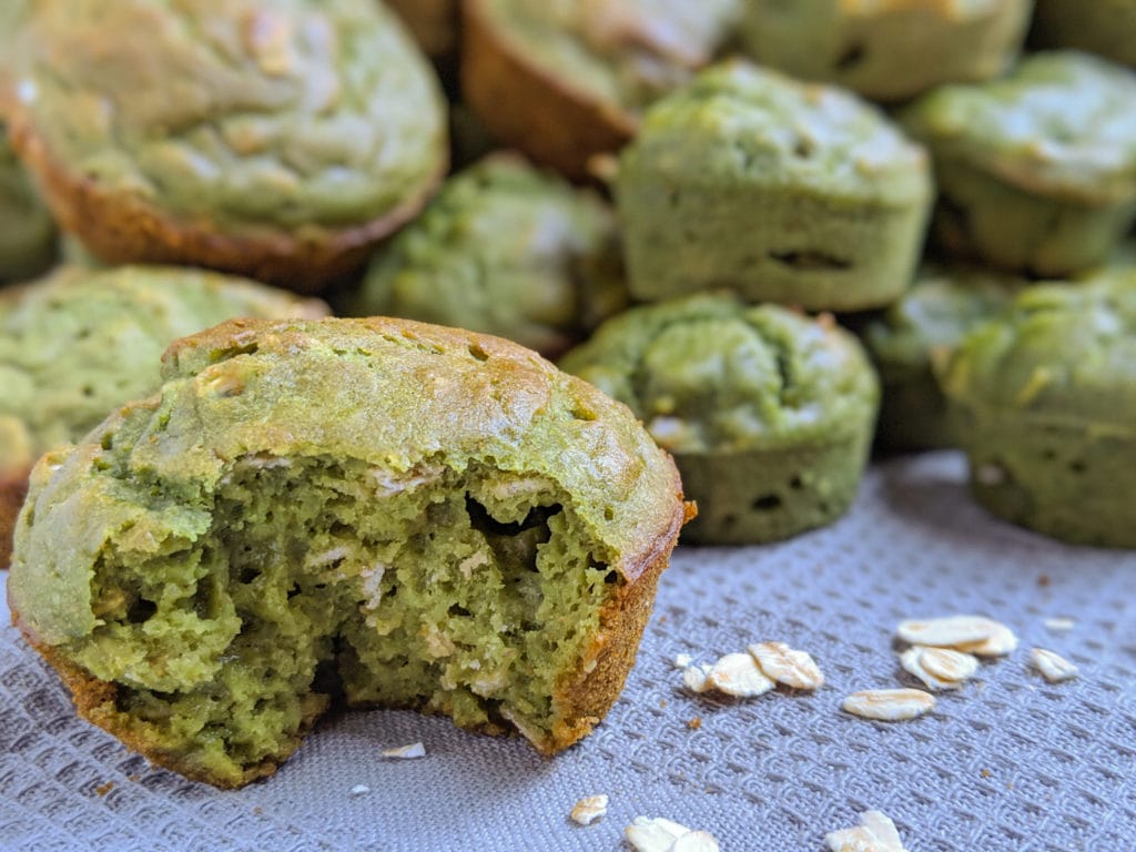 Nut Free Vegan Banana Spinach Muffins for School Lunchboxes