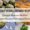 Vegan Lunchbox Recipes | Chickpea Patties and Spinach Muffins