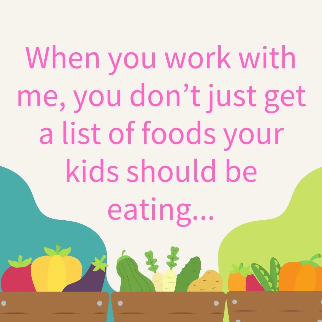 Aaand a huge serve of mum guilt that you have no idea how you’re actually going to get your kids to eat them.. 

Because, honestly? That’s just going to make meal times even MORE stressful for your family! 

When you join Healthy Vegan Kids, I’ll teach you my 4 Step process that’s designed to maximise your kids’ nutritional intake while making your meal times stress free and easy. 

Step 1: First off, I teach you about the nutrients that your kids need, and the ones they don’t. And then we figure which nutrients your kids *actually* need to work on. You’d be surprised at how many nutrients your kids are already getting from their peanut butter sandwiches and nuggets. 

Step 2: You get clear on the foods that you know your child loves. Maybe they’re a baked goods fiend, or they looooove chocolate. Or maybe they like their foods plain and separate. 

Step 3: Then we get to the fun bit. We put on our creative hats and use the foods you know your child loves, and pack those full of the nutrients they need. We might add some boosters to the recipe, sprinkle something on top, switch up the brand to a more nutritious product, or just try a new recipe. We find a way that works for your child. 

Step 4: Aaaand then, when your kids aren’t being forced to eat scary new foods, and you aren’t stressing that they can never be healthy without that side of broccoli, suddenly we have the space to start introducing more foods. I teach you how to calmly bring new foods into your child’s diet so that they can really benefit from what makes a vegan diet so damn healthy. 

The end goal is that food list, but in Healthy Vegan Kids, I give you the tools to get there. 

So if you’re ready to learn everything you need to get your kids eating all the foods you wish they were, come and join me in Healthy Vegan Kids. Find out more in the link in my bio!

#vegannutritionist
#vegankidsnutrition
#healthyvegankids #vegankids #veganparents #veganparentsaustralia #vegannutrition #veganiron #veganmum #veganmom
